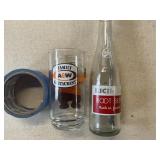 A&W glass and Richardson root beer bottle and cup