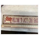 Welcome to Jackï¿½s crab shack sign