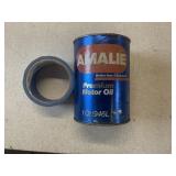 Amalie motor oil cardboard can metal top and
