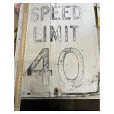 Speed limit 40mph sign