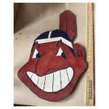 Wooden Cleveland chief woohoo sign
