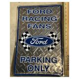 Ford racing fans ford parking only sign