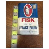 Fisk Heavy Duty Brake Fluid can has some fluid in