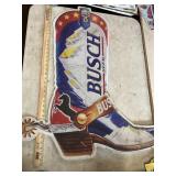 Busch Beer boot shaped sign