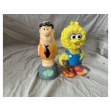 Flintstone coin bank and big bird bank have been