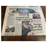 Newspaper about Dale Earnhardt death