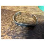 Handmade copper bracelet and knife