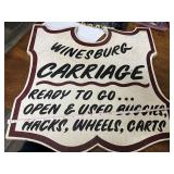 Winesburg Carriage wood sign
