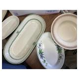 Shenango China bowls and oval plates