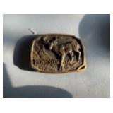 Solid Brass Pennsylvania Deer Belt buckle