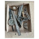 Tray of tools rules, tape measures, and others