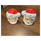 Vintage Santa  Japan salt and pepper shakers one