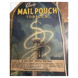 "Chew Mail Pouch Tobacco" in plexiglass pouch is