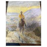 Cowboy on Horse print by Frank Harvan