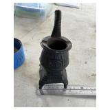 Mini cast iron pot belly stove missing top