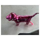 Pink stuffed toy dog