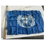 Small vintage flag, shows some stains and wear