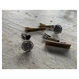 Tie clips and cuff links