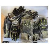Work gloves, some have been used