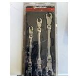 Gearwrench 3pc set sae ratcheting flex flare nut