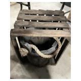 Wooden apple backet and wooden bucket