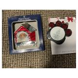 Dog house and Paw Christmas ornament