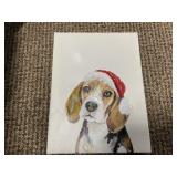 Beagle print on canvas