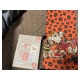 Decorative towel and milestone cards dogs