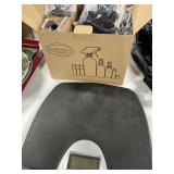 Glass spray bottles and a scale