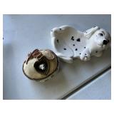 Dalmatian soap holder and jewelry box