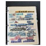 Binder full of misc stamps