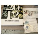 2012 stamp year book book has slight bend