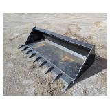 New 78" quick attach skid steer bucket w/teeth.