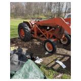 Allis Chalmers D-14 gas tractor, w/front loader