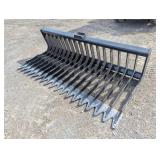 KC new 76" Skid steer rock/skeleton bucket. U.S.A.