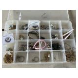 Costume jewelry in an organizer