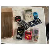 Calculators and Pocket games lot, all are