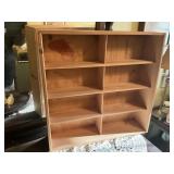 Wooden shadow box shelf