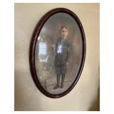 Vintage Oval picture frame and photo