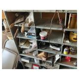 Metal pigeon hole cabinet only. YOU BIDDING ON