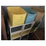 Canvas box pigeon hole type organizer 3 sections