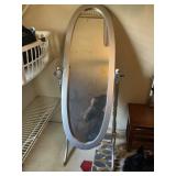 Oval dressing mirror