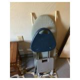 Ironing board small, and stool and little table
