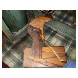 Wooden wall decor of a golfer