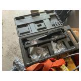 Ratchet straps, bungees, pop rivet tool and bags
