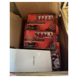7 boxes of Red LED pinecone lights still in