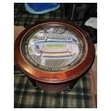 Small round Steelers end tables