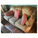 3 cushion couch wood trim bring help to move it