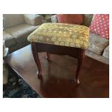 Padded stool with lift up lid