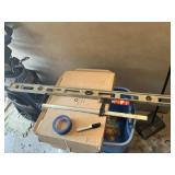 Bar clamp and 4 foot level